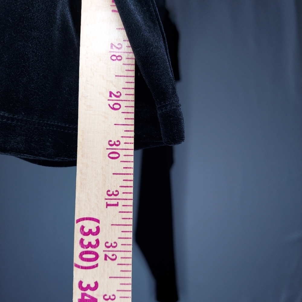 Nipon Boutique Velvet Pants 2X Black Straight Leg Velour Pullon Stretch Party - Picture 4 of 9